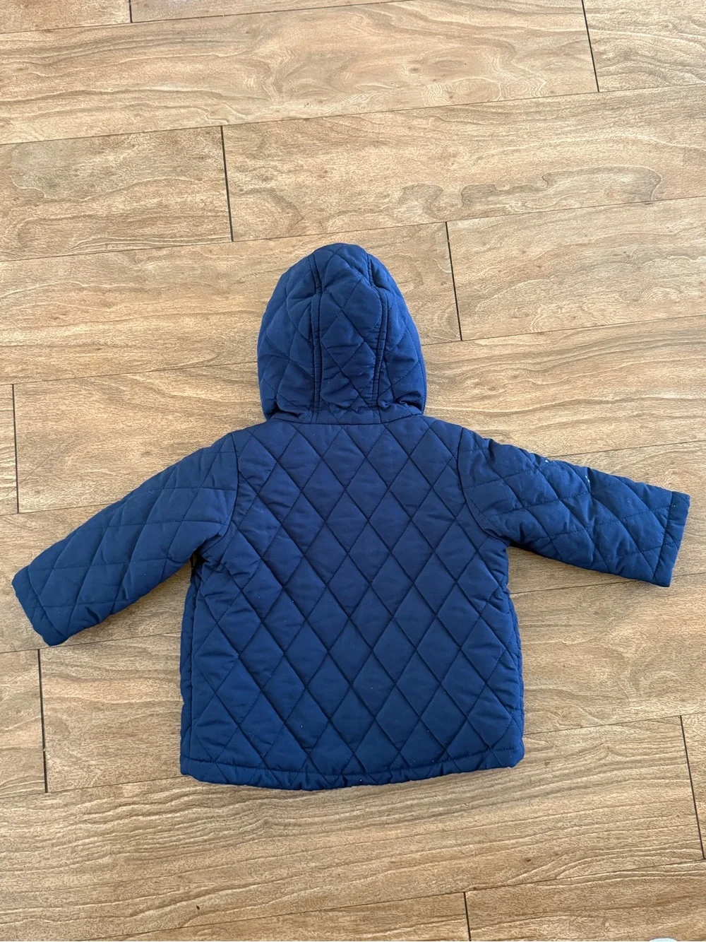 Perry Ellis Navy Quilted Hooded Kids Jacket